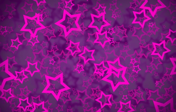 Розовые звезды на фиолетовом фоне