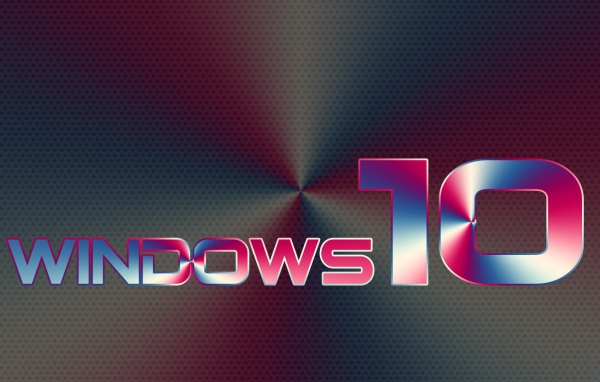 Радужный фон Windows 10
