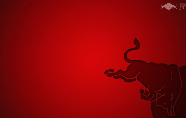 Энергетический напиток Red Bull, красный фон
