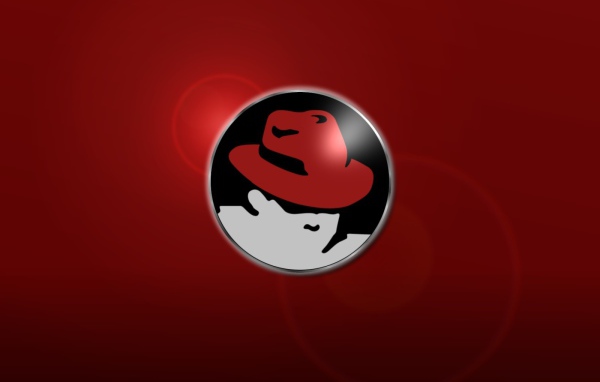 Красный фон ОС Red Hat