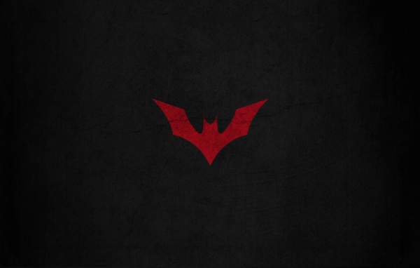 Красная летучая мышь, черный фон