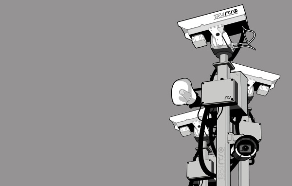 Камеры слежения, серый фон