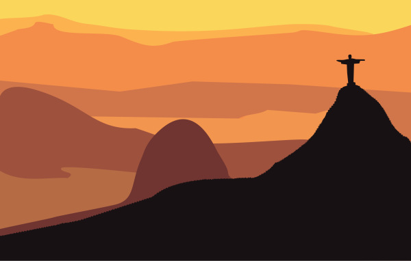 Статуя Христа в Рио, фон