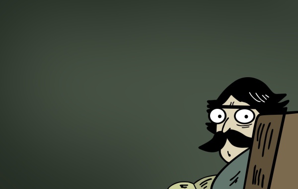 Удивленный папа, темный фон