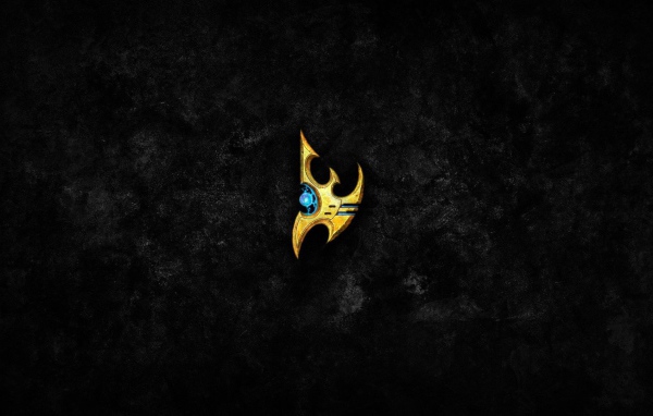 Символ из Starcraft II, черный фон