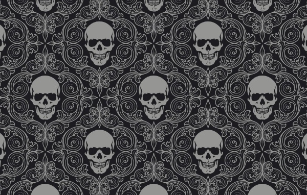 Фон из черепов в рамках