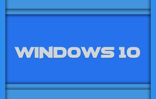 Новая ОС Windows 10, голубой фон