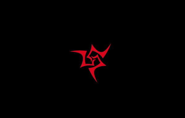 Красный символ на черном фоне, аниме Ночь прибытия