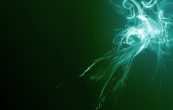 Вихрь энергии на зеленом фоне