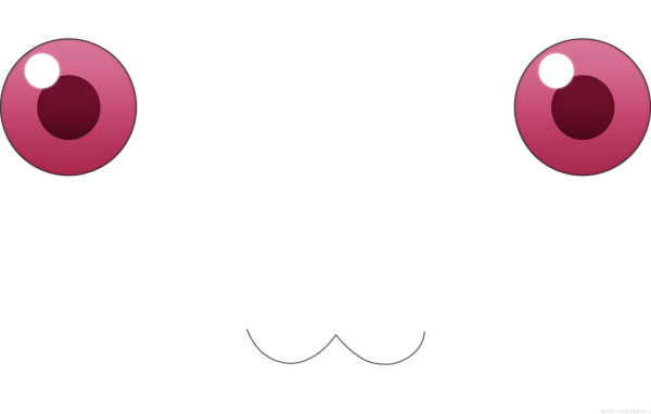 Белый фон, волшебный кот из аниме Девочка-волшебница Мадока