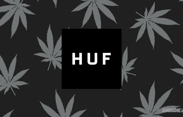 Бренд ХУФ на сером фоне