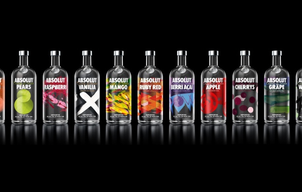 Ассортимент вкусов водки Absolut