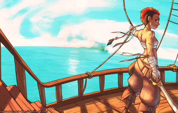 Девушка пират из мультфильма