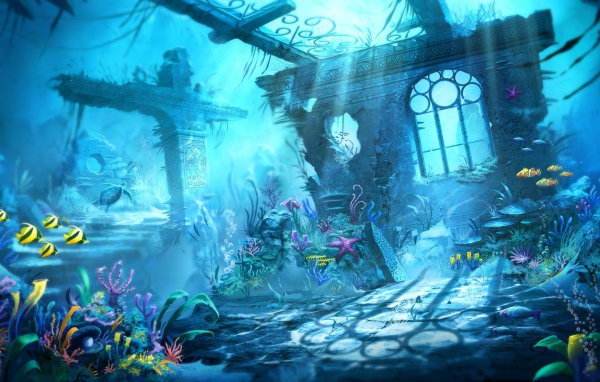 Подводный мир в мультфильме