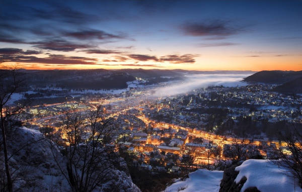 Небольшой город в Германии, зима
