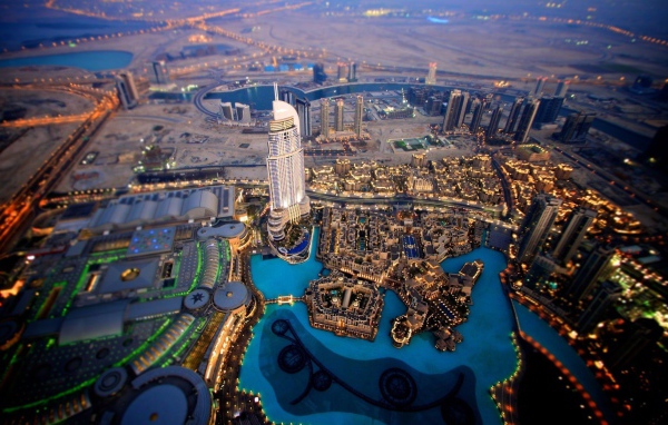 Панорама города в Объединенных Арабских Эмиратах