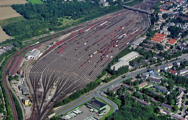 Фото сортировочной станции с высоты