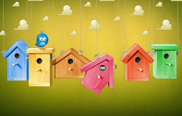 Яркие домики для птиц