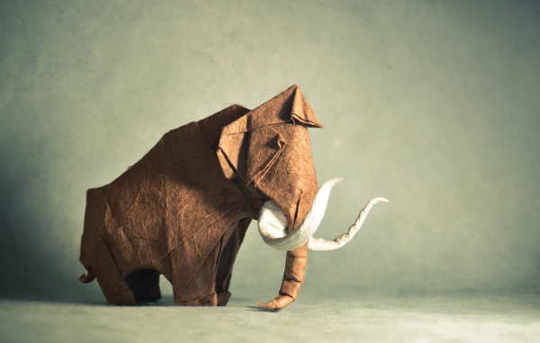 Слон из бумаги, оригами