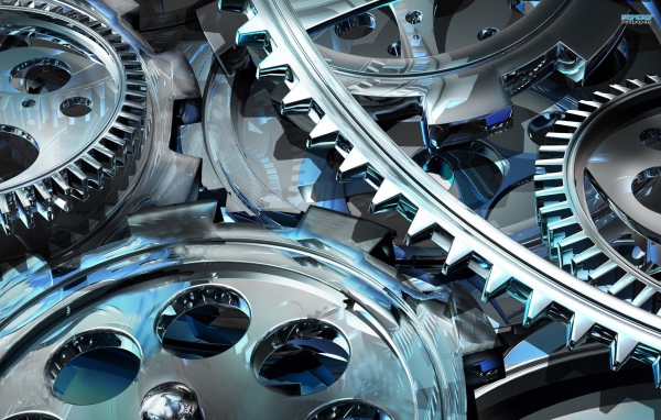 Шестеренки механизма из стекла