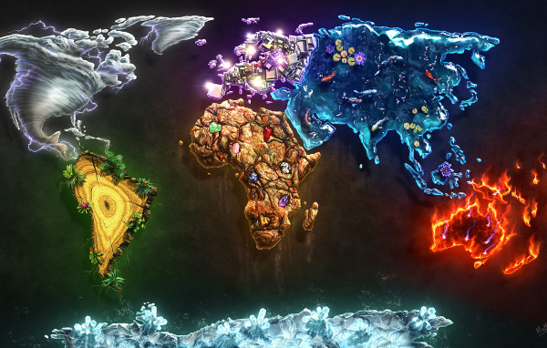 Карта стихий планеты Земля