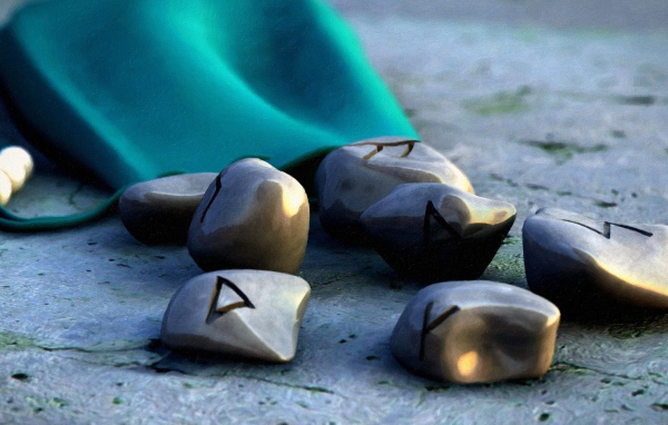 Руны на гладких камнях