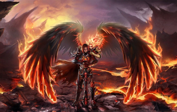 Пара огненных ангелов в аду