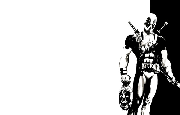 Черно белый Дэдпул