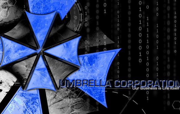 Сине черные зонтики корпорации Эмбрелла