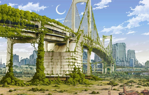 Мост в Нью-Йорке зарос зеленью