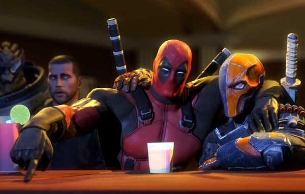 Дэдпул в баре с друзьями