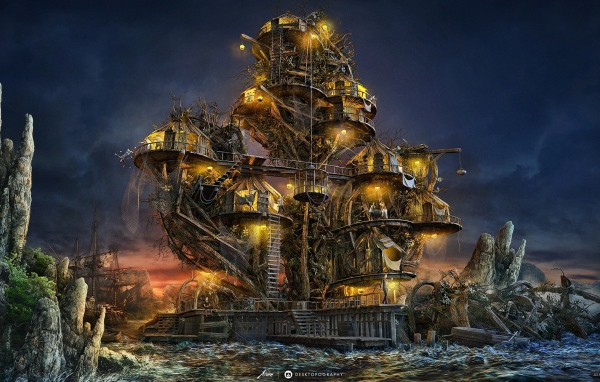 Фантастический дом из обломков кораблей