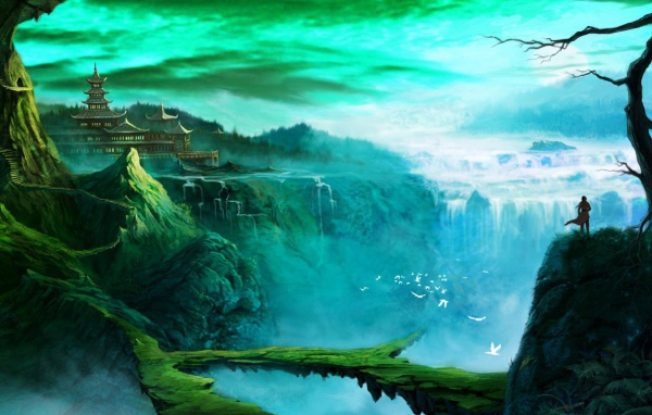 Фантастический мир среди водопадов