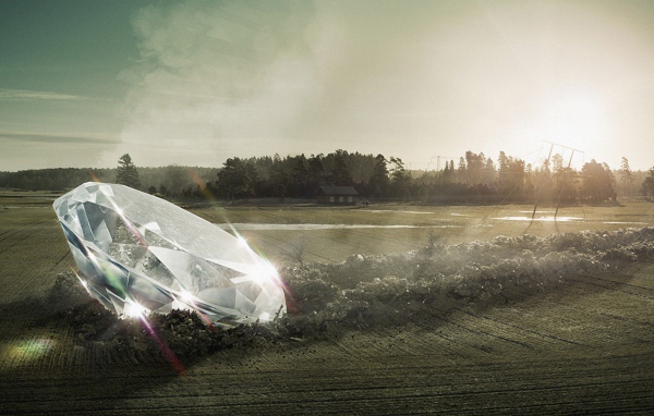 Огромный бриллиант упал на поле