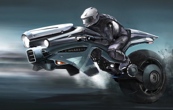 Мотоцикл на одном колесе в будущем