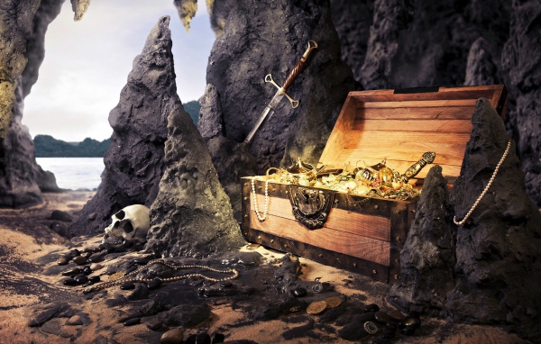 Сокровище пиратов в пещере