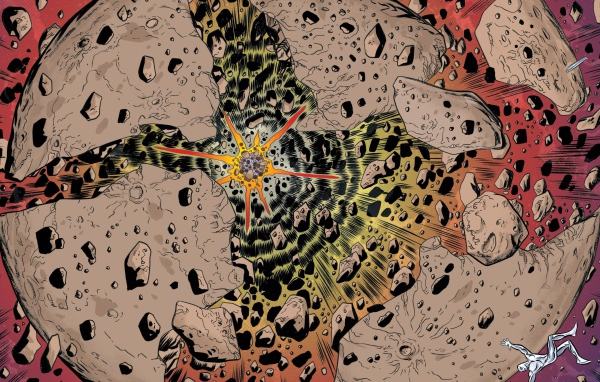 Серебряный Сёрфер у разрушенной Луны