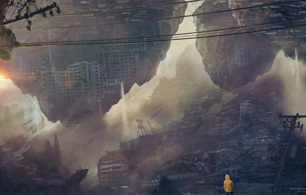 Обломки домов на летающих камнях, Kuldar Leement