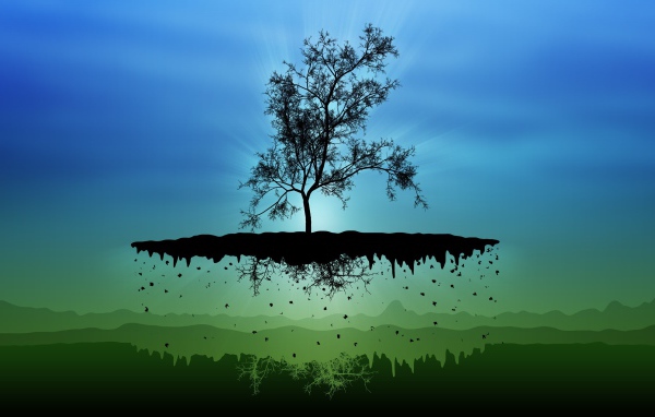 Дерево на парящем острове