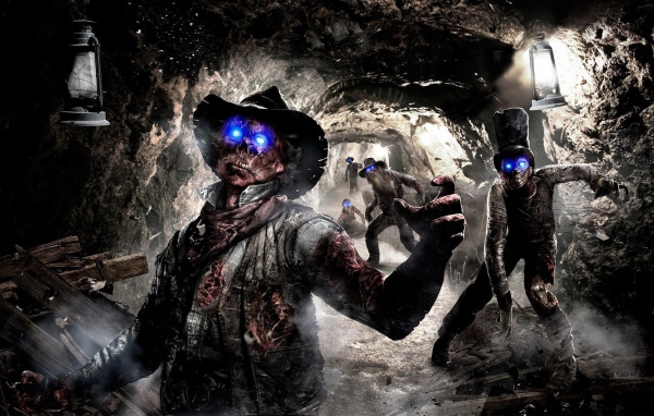 Зомби с горящими синими глазами