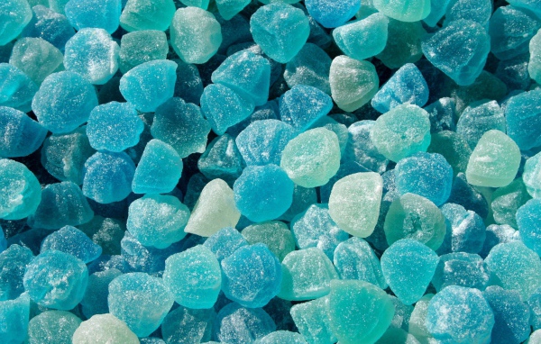 Мармеладные конфеты голубого цвета