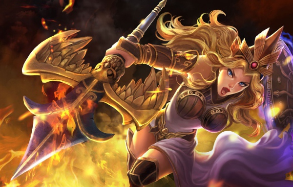 Афина с копьем, игра Smite