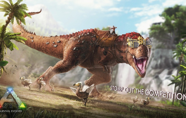 Динозавр в доспехах в игре Ark Survival Evolved