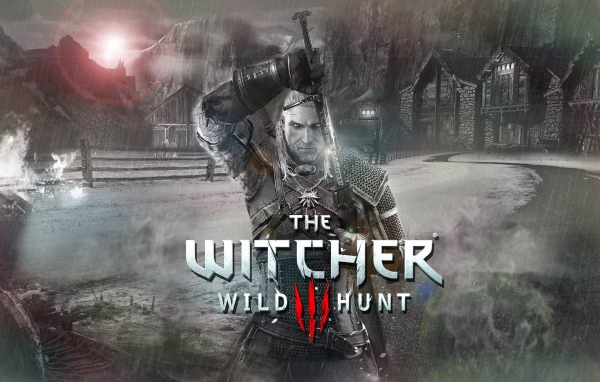 Геральд на постере игры The Witcher 3 Wild Hunt