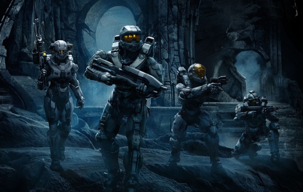 Мастер Чиф ведет команду в бой, игра Halo