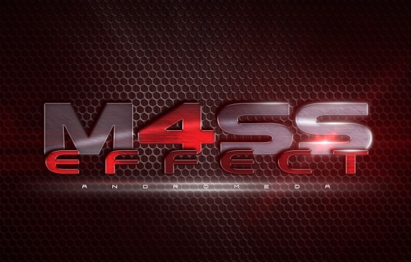 Красный фон Mass Effect Andromeda