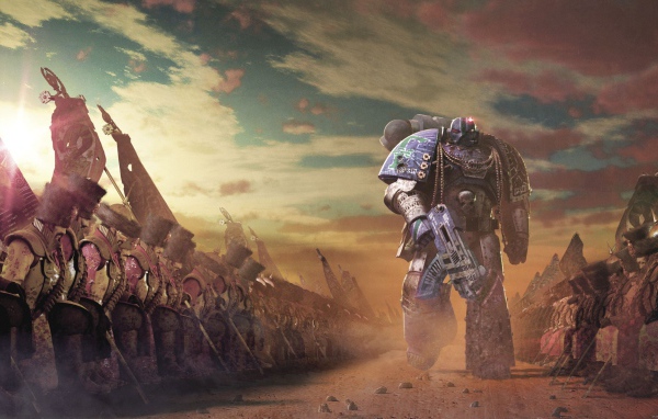 Войско готово к сражению в игре Warhammer 40000