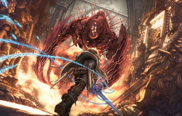 Сражение в компьютерной игре The Last Story