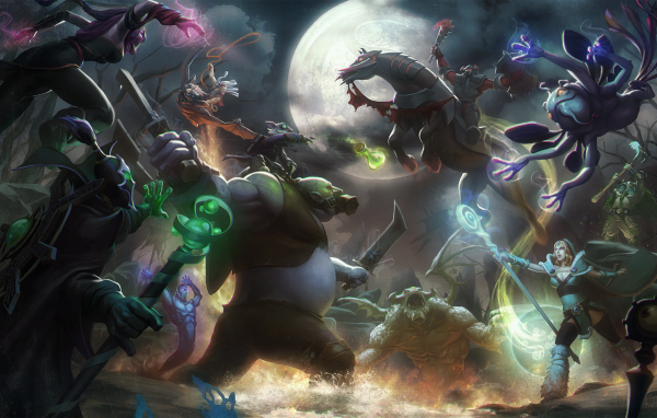 Сражение магических созданий, игра Dota 2
