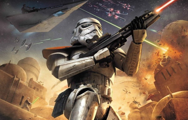 Сражение на далекой планете в игре Star Wars Battlefront
